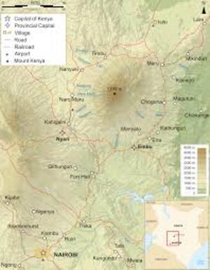 map location to mt kenya